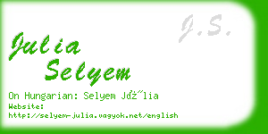 julia selyem business card